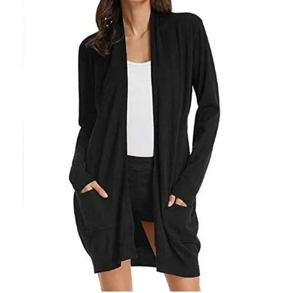 Old Navy Sweaters - Old navy Solid Open Front Long Knit Cardigan Sweaters with Pockets M